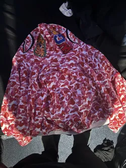 BAPE ABC Camo Shark Full Zip Hoodie Pink review Gerko 03