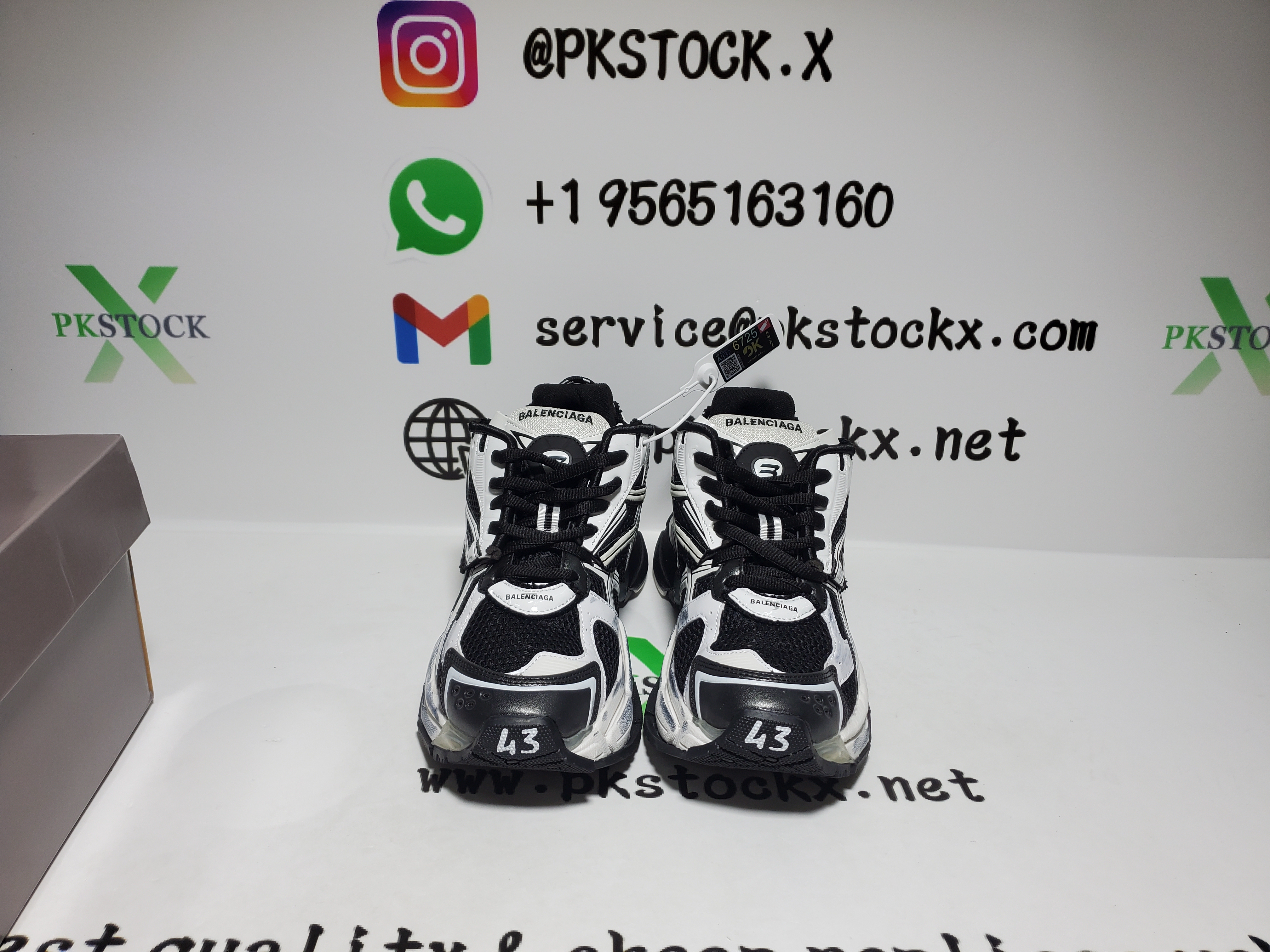 PK God Batch Balenciaga Runner Black White review E*** 03