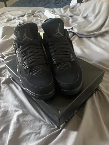 PK God Batch Air Jordan 4 Black Cat CU1110-010 review J***