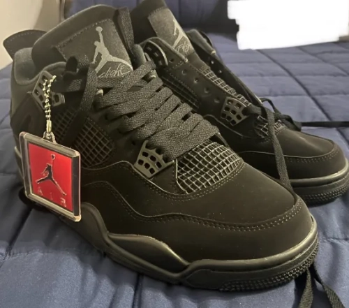 PK God Batch Air Jordan 4 Black Cat CU1110-010 review 