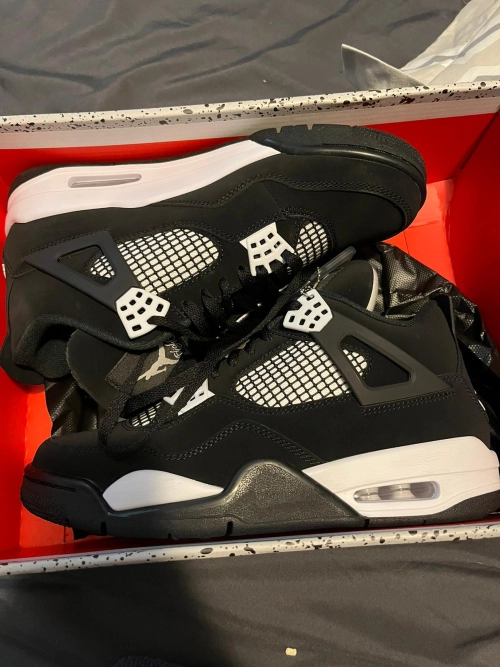 PK God Batch Air Jordan 4 White Thunder FQ8138-001 review 