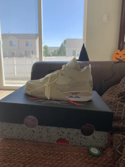 Special offer Batch OFF White x Air Jordan 4 Sail CV9388-100 review millcob 01