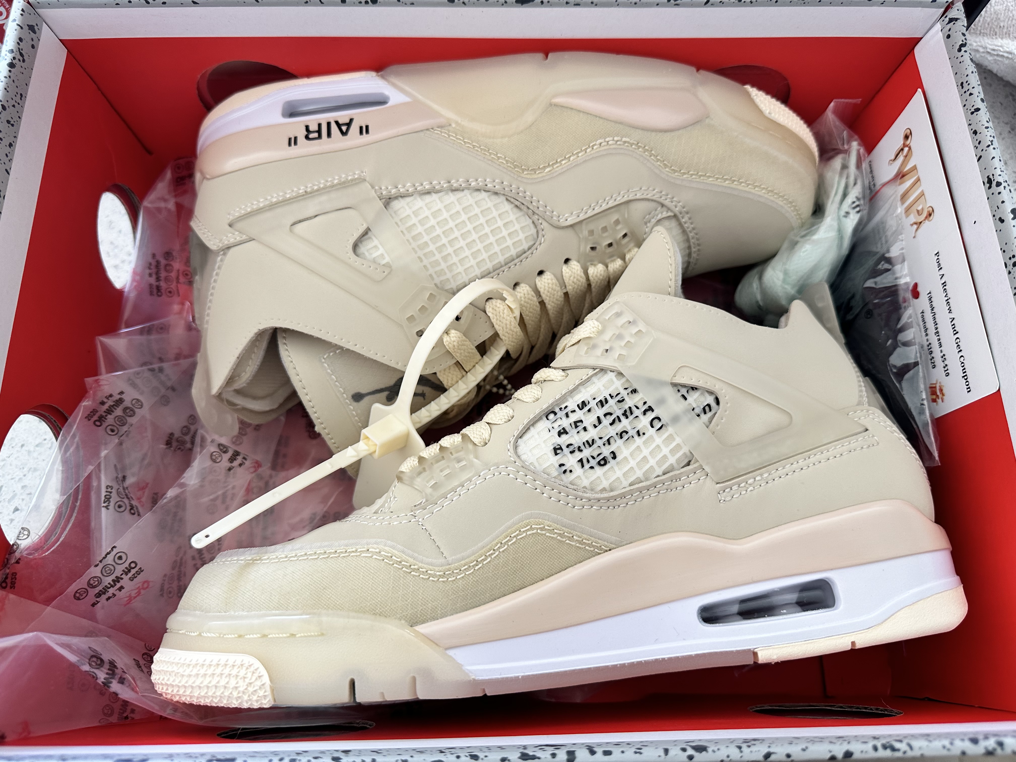 Special offer Batch OFF White x Air Jordan 4 Sail CV9388-100 review millcob 03