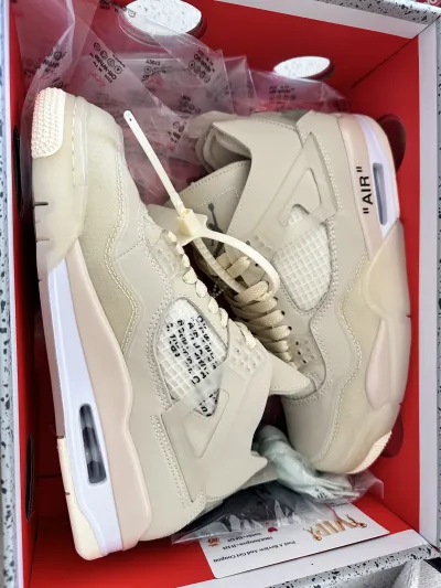 Special offer Batch OFF White x Air Jordan 4 Sail CV9388-100 review millcob 02