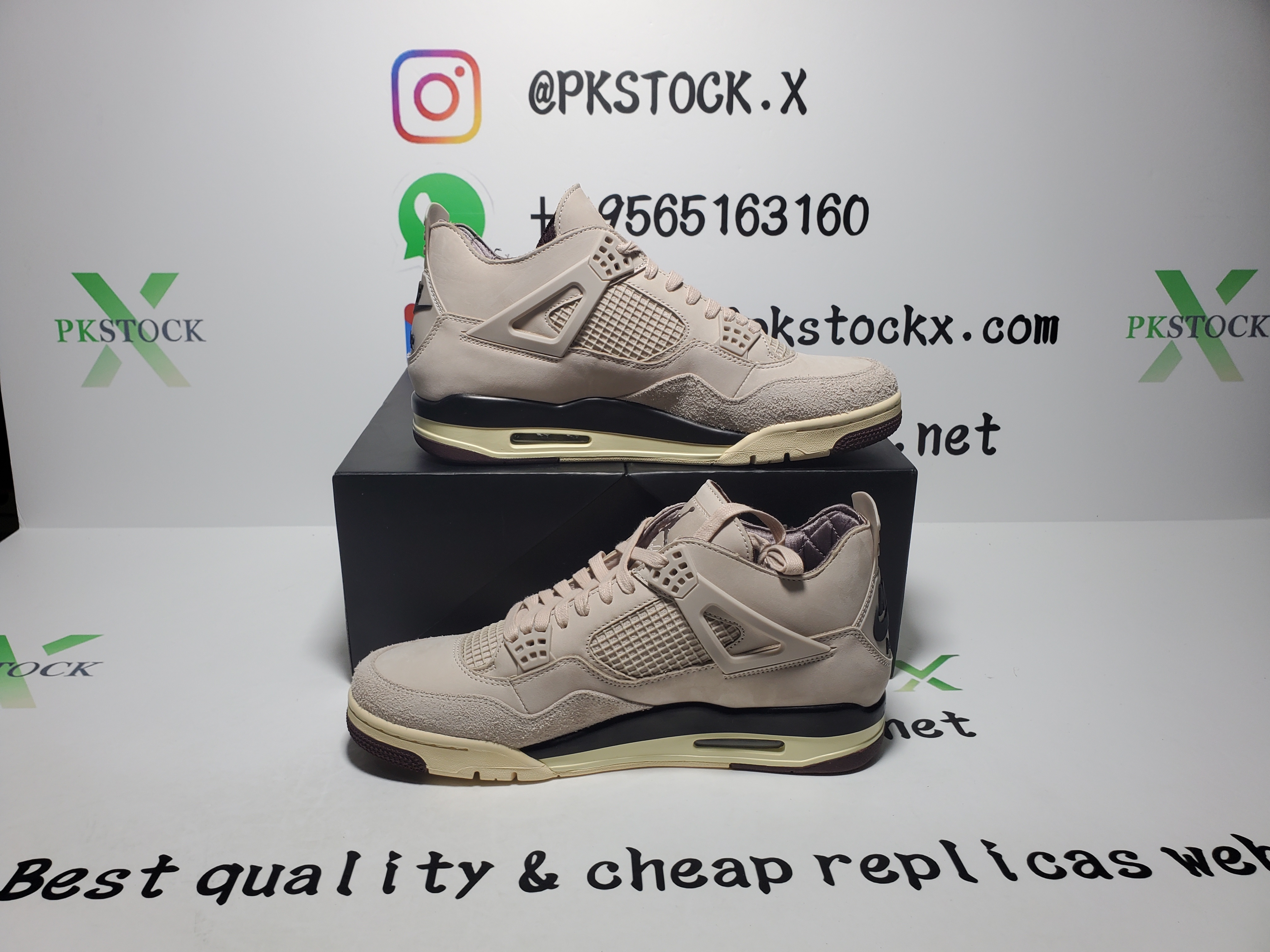 PK God Batch A Ma Maniére x Wmns Air Jordan 4 Retro 'Fossil Stone' FZ4810-200 review D*** 01