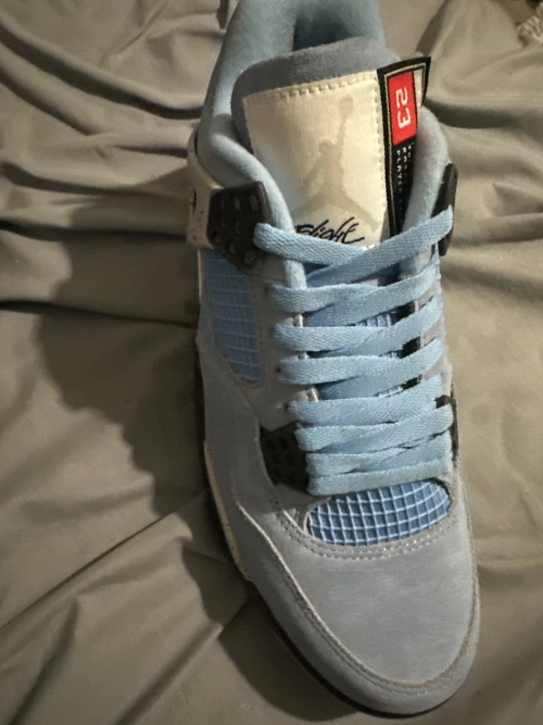PK God Batch Air Jordan 4 Retro University Blue CT8527-400 review 