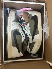 PK God Batch Air Jordan 1 Retro Low OG SP Travis Scott Medium Olive DM7866-200 review 0