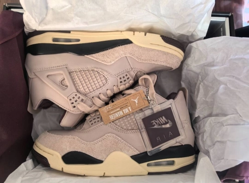 PK God Batch A Ma Maniére x Wmns Air Jordan 4 Retro 'Fossil Stone' FZ4810-200 review 