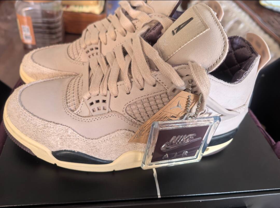 PK God Batch A Ma Maniére x Wmns Air Jordan 4 Retro 'Fossil Stone' FZ4810-200 review V*** 01