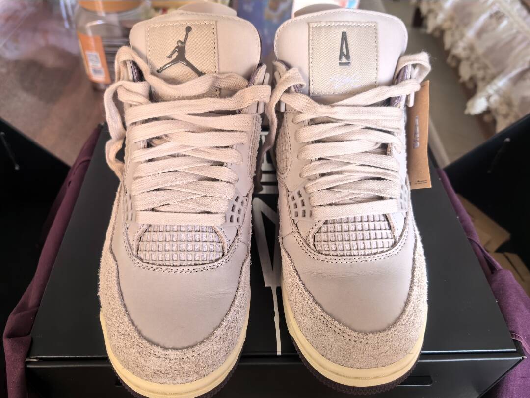 PK God Batch A Ma Maniére x Wmns Air Jordan 4 Retro 'Fossil Stone' FZ4810-200 review V*** 02