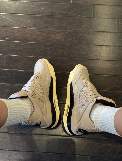 PK God Batch A Ma Maniére x Wmns Air Jordan 4 Retro 'Fossil Stone' FZ4810-200 review 