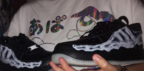 Nike Air Force 1 Low Black Skeleton Halloween BQ7541 001 review 