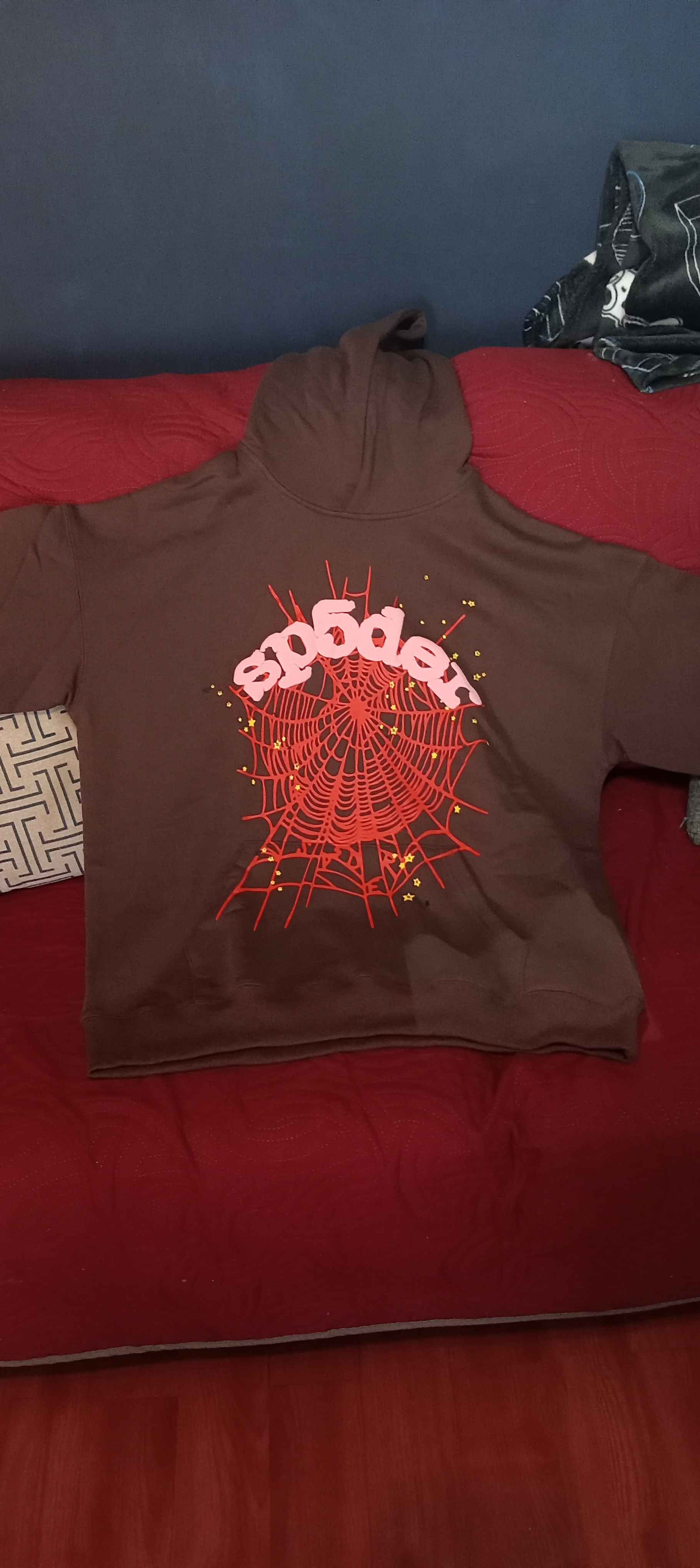 Sp5der Hoodie Brown review C***