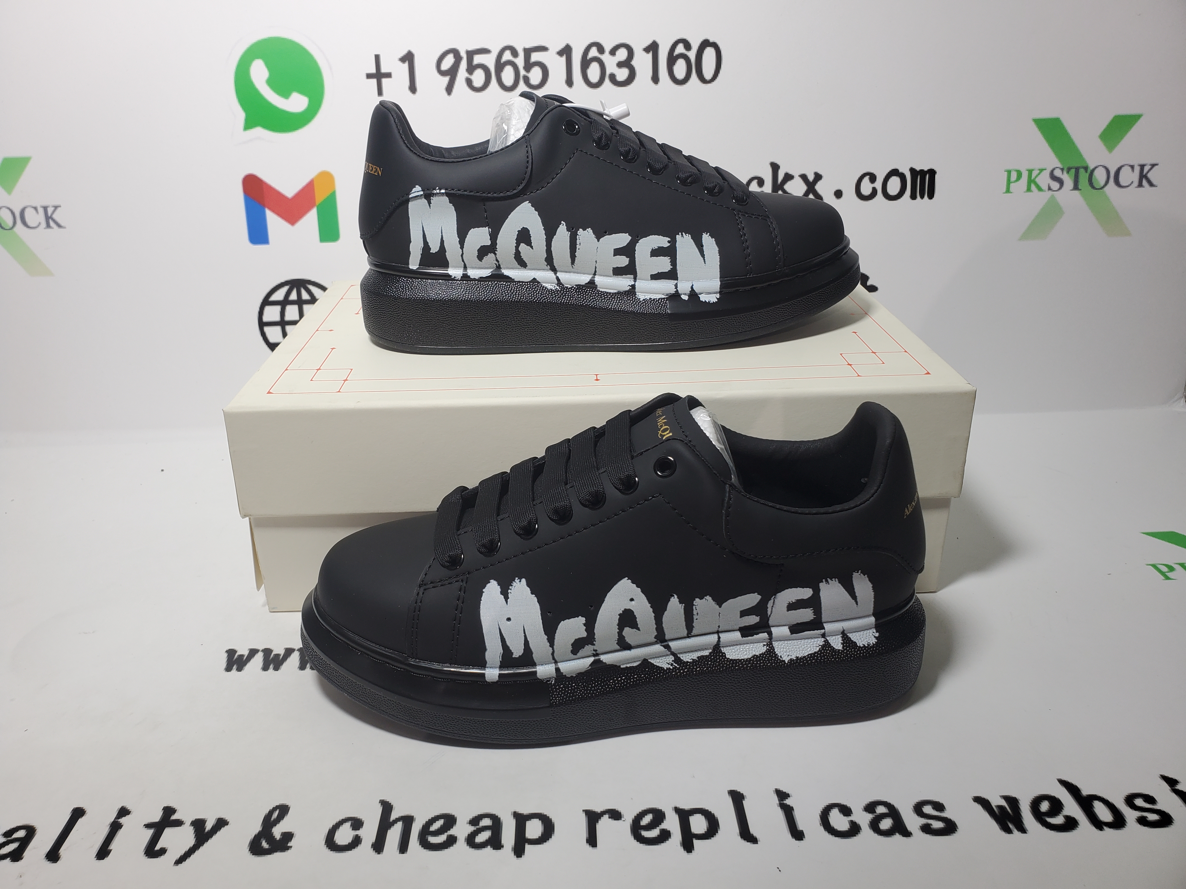 PK God Batch Alexander McQueen Oversized Graffiti Black review L*** 00