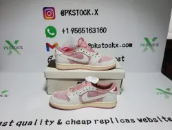 PK God Batch Air Jordan 1 Retro Low OG SP Travis Scott Sail Shy Pink DM7866-600 review F*** 02