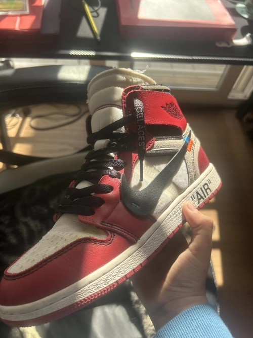 PK God Batch Air Jordan 1 Retro High Off-White Chicago AA3834-101 review 