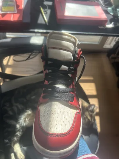 PK God Batch Air Jordan 1 Retro High Off-White Chicago AA3834-101 review Matt 01