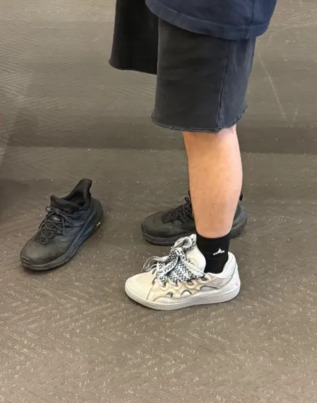 Lanvin Leather Curb Light Grey Blue FMSKRK11DRAGA 2313 review G***