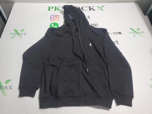 Polo Ralph Lauren Men's Double Knit Full-Zip Hoodie Sweatshirt Black and White review 