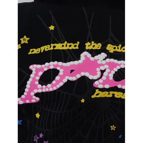 Sp5der P*NK Hoodie Black review 