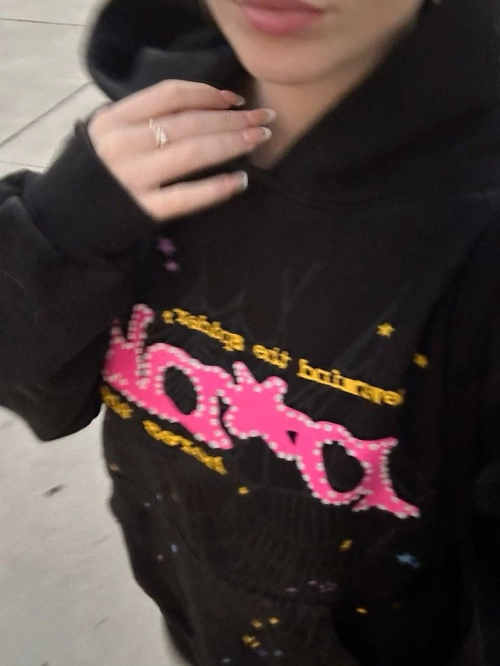 Sp5der P*NK Hoodie Black review 