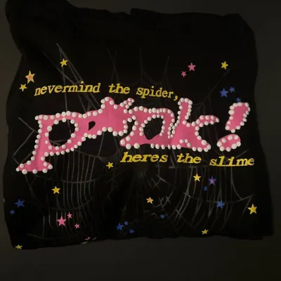 Sp5der P*NK Hoodie Black review M***