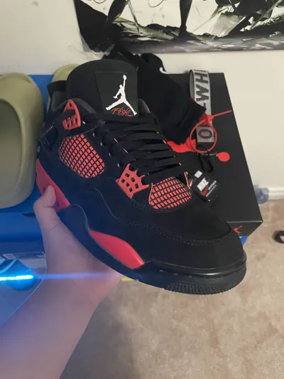 PK God Batch Air Jordan 4 Red Thunder CT8527-016 review L***