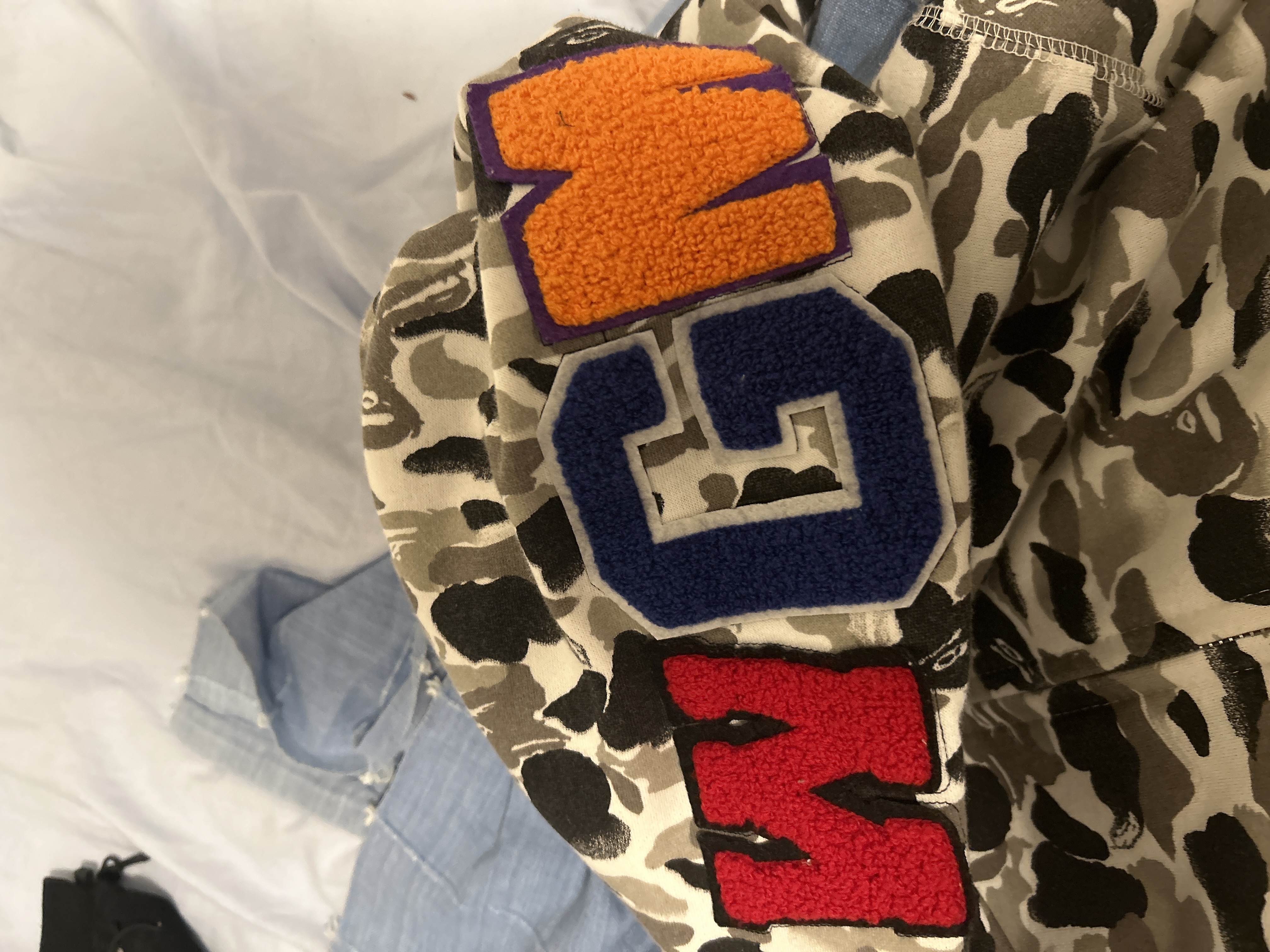 BAPE ABC Camo Double Shark Full Zip Hoodie 'Grey' review Dannu 00