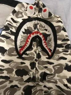 BAPE ABC Camo Double Shark Full Zip Hoodie 'Grey' review Dannu 02