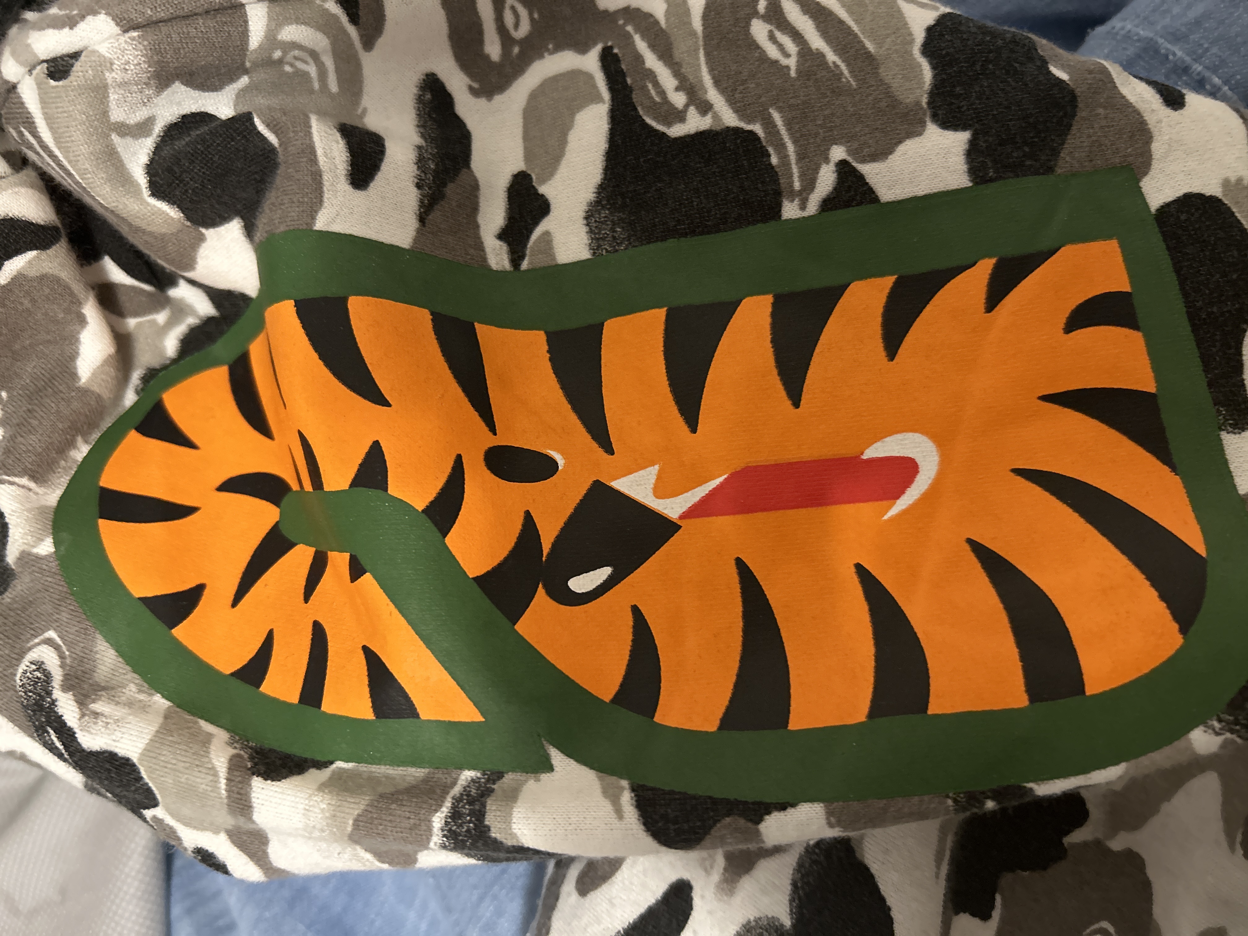 BAPE ABC Camo Double Shark Full Zip Hoodie 'Grey' review Dannu 02