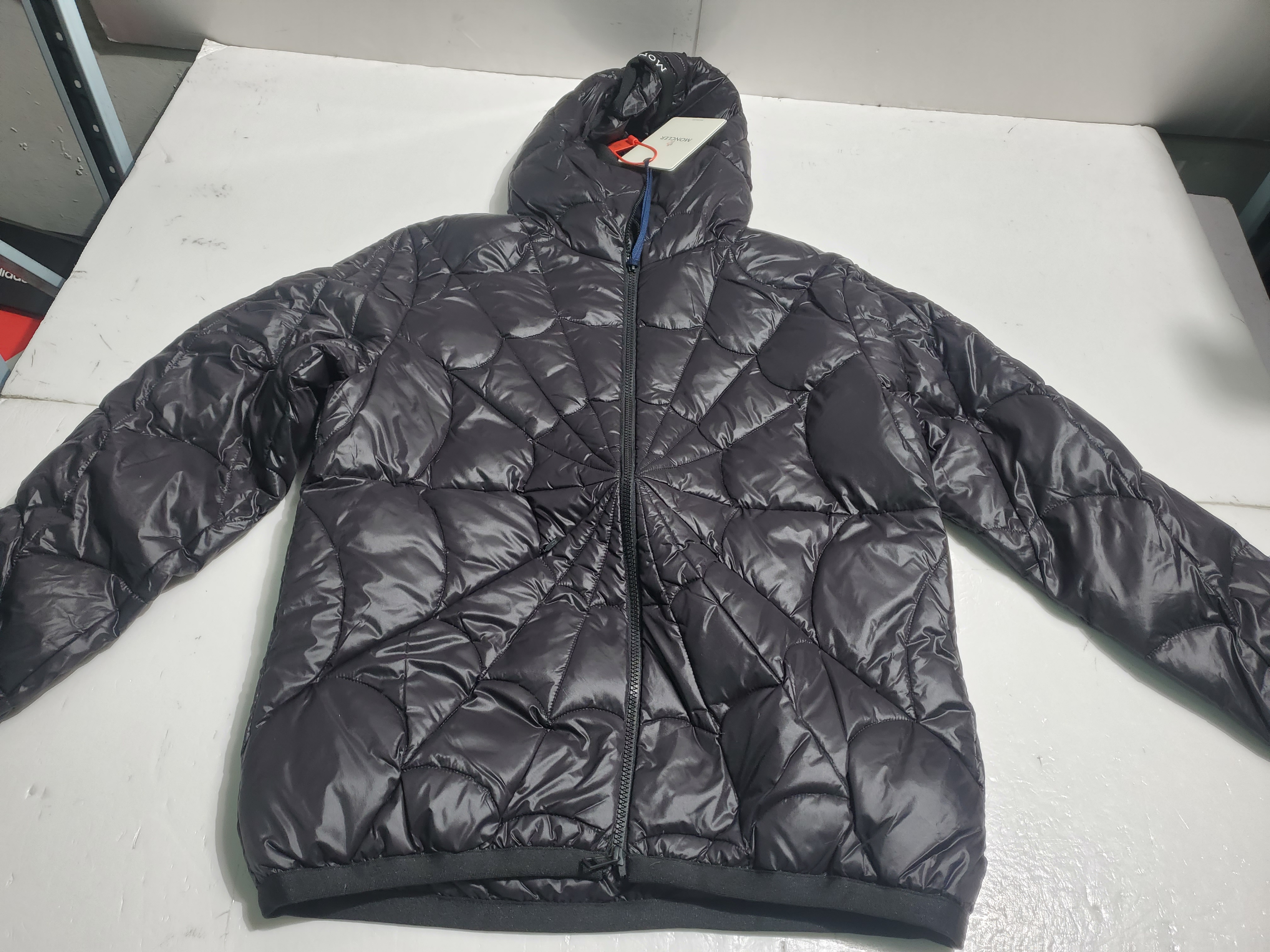 Moncler Violier Spider-Man Short Down Jacket Black review D*** 02
