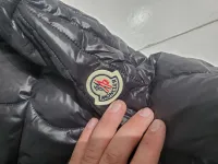 Moncler Violier Spider-Man Short Down Jacket Black review 3