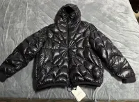 Moncler Violier Spider-Man Short Down Jacket Black review 3