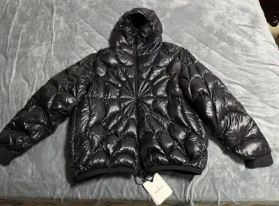 Moncler Violier Spider-Man Short Down Jacket Black review E*** 03