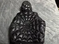 Moncler Violier Spider-Man Short Down Jacket Black review 4