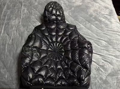 Moncler Violier Spider-Man Short Down Jacket Black review E*** 04
