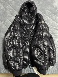 Moncler Violier Spider-Man Short Down Jacket Black review 0