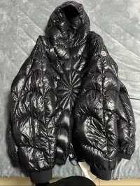 Moncler Violier Spider-Man Short Down Jacket Black review 0
