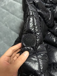 Moncler Violier Spider-Man Short Down Jacket Black review 8