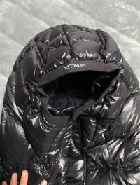 Moncler Violier Spider-Man Short Down Jacket Black review 1