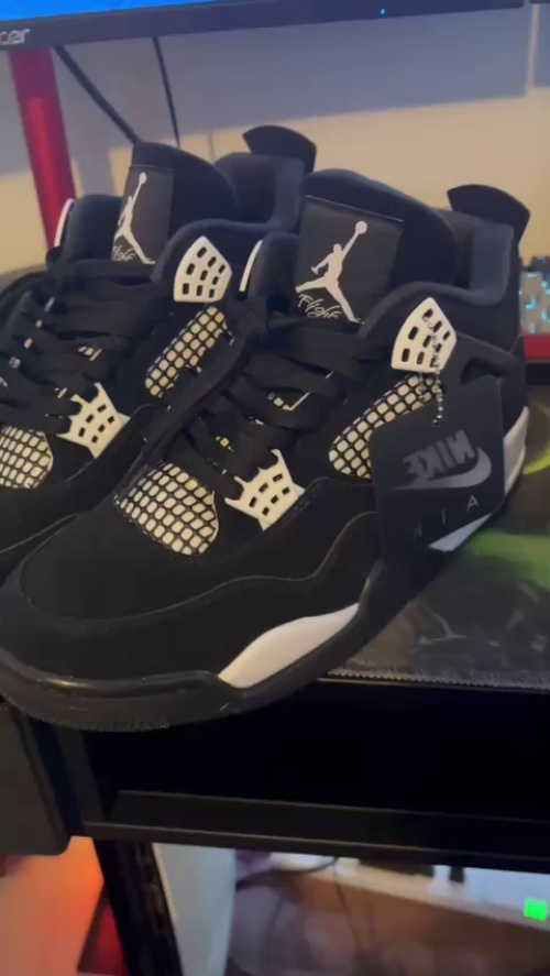 PK God Batch Air Jordan 4 White Thunder FQ8138-001 review W*** 00