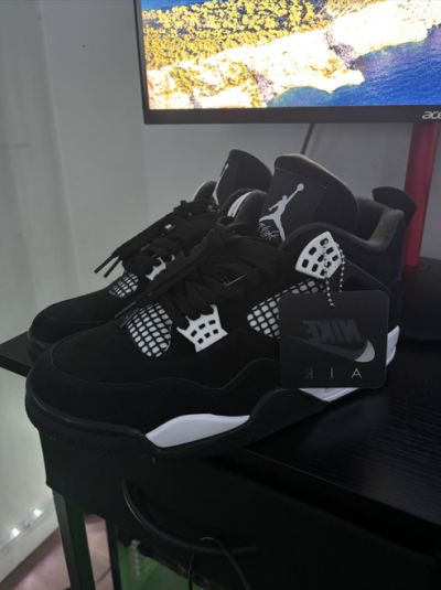 PK God Batch Air Jordan 4 White Thunder FQ8138-001 review W*** 01