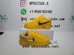 PK God Batch Nike Air Force 1 Low OFF-WHITE University Gold Metallic Silver DD1876-700 review S*** 01