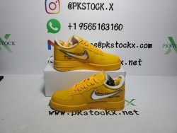 PK God Batch Nike Air Force 1 Low OFF-WHITE University Gold Metallic Silver DD1876-700 review S*** 02