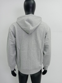 Burberry Letter Graphic Cotton Blend Zip Hoodie Pale Grey Melange review 1