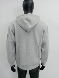 Burberry Letter Graphic Cotton Blend Zip Hoodie Pale Grey Melange review 1