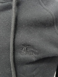 Burberry Zip Up Hoodie With Check Hood Black/Brich Brown review 2
