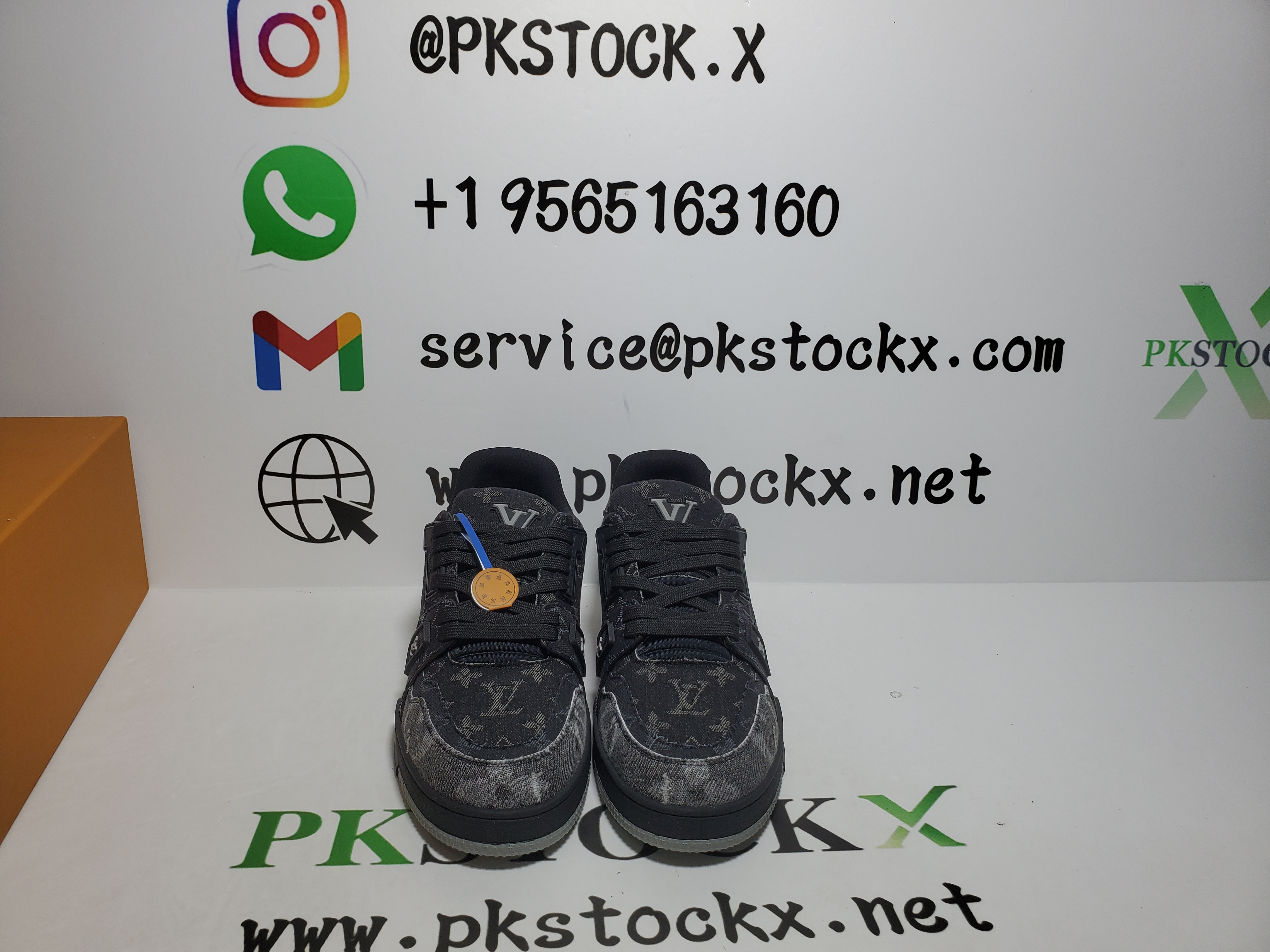 PK God Batch Louis Vuitton Trainer 'Black Monogram Denim review D*** 02