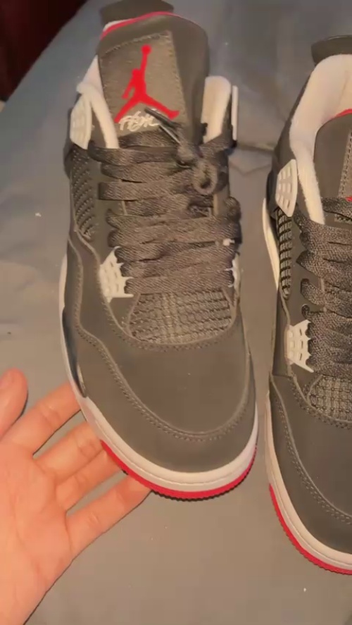 PK God Batch Air Jordan 4 Retro Bred 308497-060  review W***