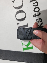 LOUIS VUITTON Belt Initiales Damier Graphite Black/Grey review 2